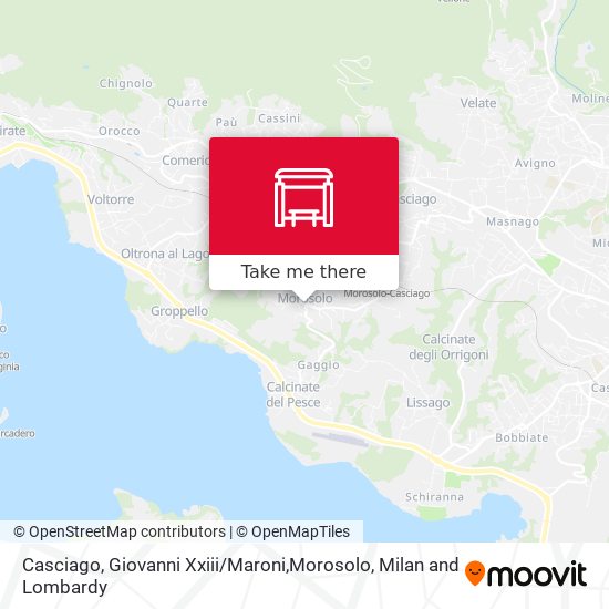 Casciago, Giovanni Xxiii / Maroni,Morosolo map