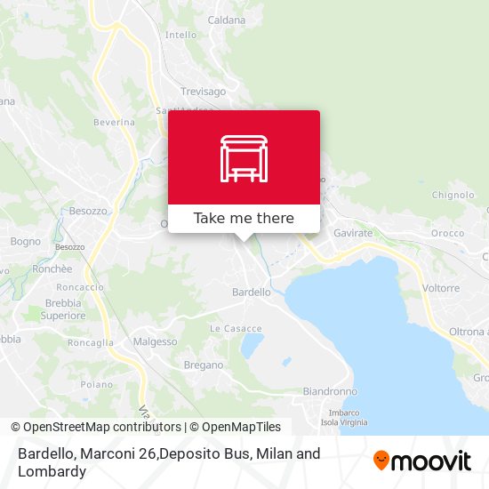 Bardello, Marconi 26,Deposito Bus map