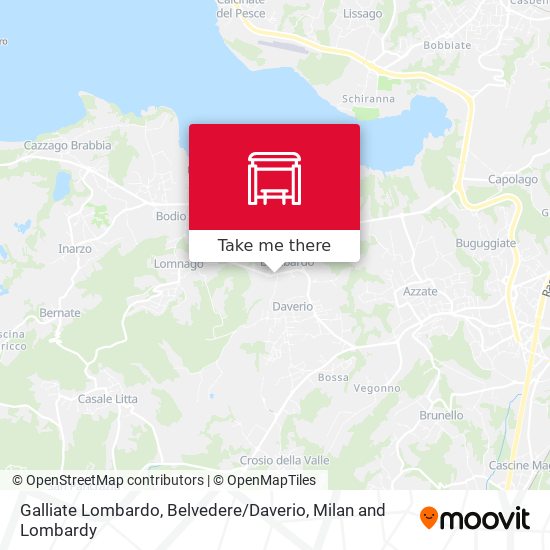 Galliate Lombardo, Belvedere / Daverio map