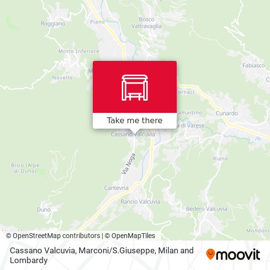 Cassano Valcuvia, Marconi / S.Giuseppe map