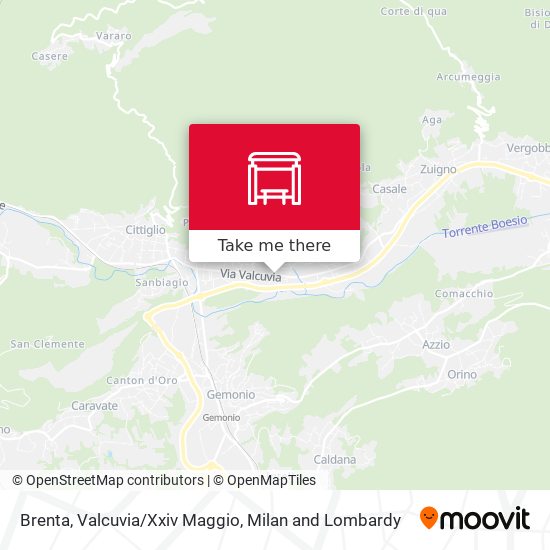 Brenta, Valcuvia/Xxiv Maggio map