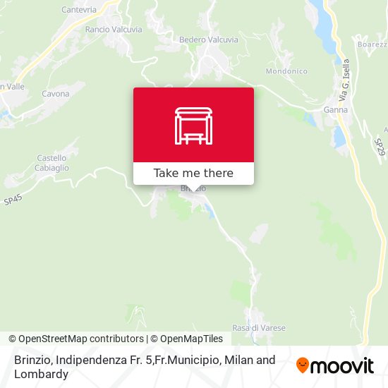 Brinzio, Indipendenza Fr. 5,Fr.Municipio map