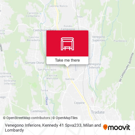 Venegono Inferiore, Kennedy 41 Spva233 map