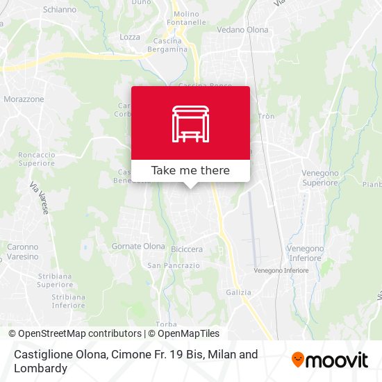 Castiglione Olona, Cimone Fr. 19 Bis map