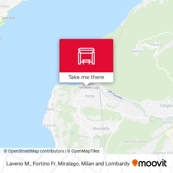 Laveno M., Fortino Fr. Miralago map