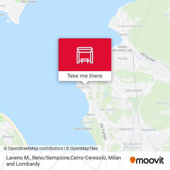 Laveno M., Reno / Sempione,Cerro-Ceresolo map