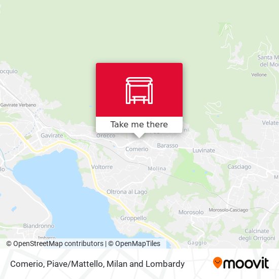 Comerio, Piave/Mattello map