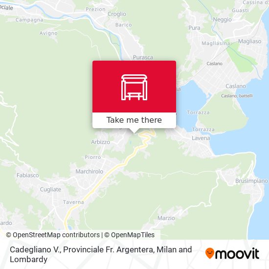 Cadegliano V., Provinciale Fr. Argentera map