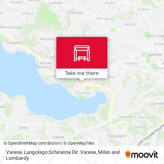 Varese, Lungolago,Schiranna Dir. Varese map