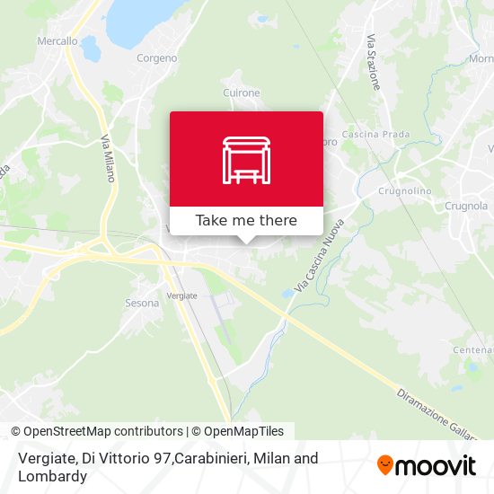 Vergiate, Di Vittorio 97,Carabinieri map