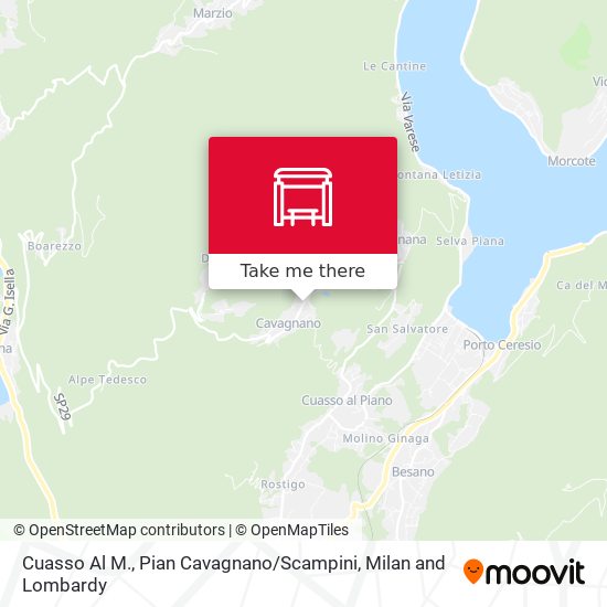 Cuasso Al M., Pian Cavagnano / Scampini map