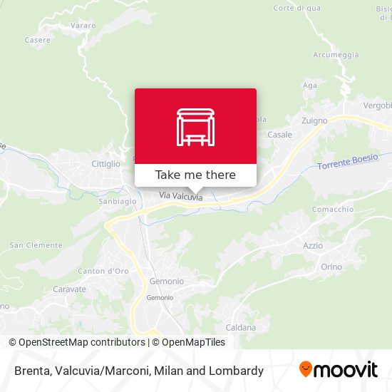 Brenta, Valcuvia/Marconi map