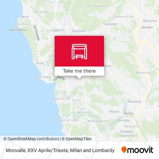 Monvalle, XXV Aprile/Trieste map