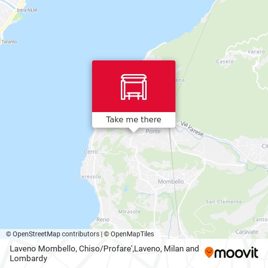Laveno Mombello, Chiso / Profare',Laveno map