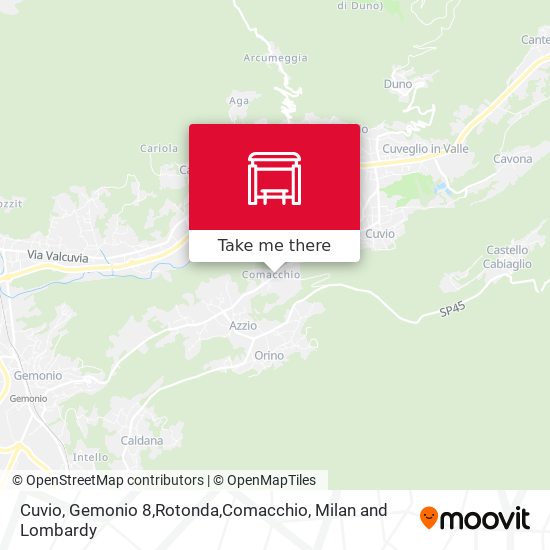 Cuvio, Gemonio 8,Rotonda,Comacchio map