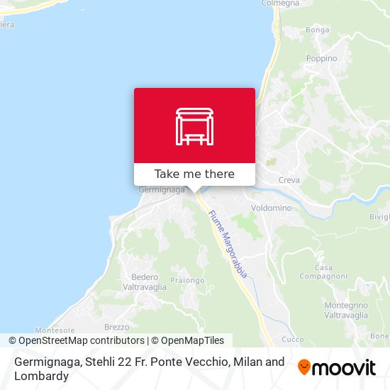Germignaga, Stehli 22 Fr. Ponte Vecchio map