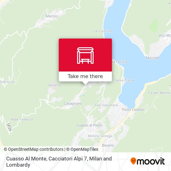 Cuasso Al Monte, Cacciatori Alpi 7 map