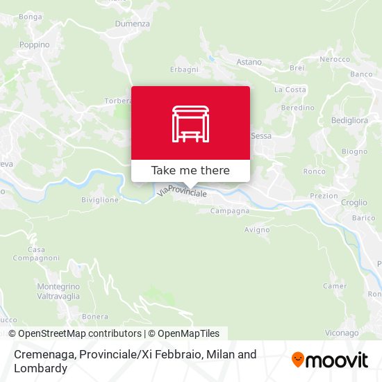 Cremenaga, Provinciale / Xi Febbraio map