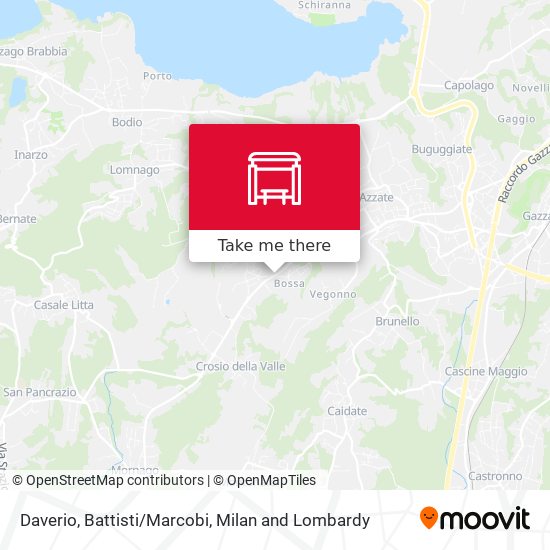 Daverio, Battisti/Marcobi map