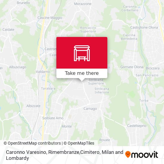 Caronno Varesino, Rimembranze,Cimitero map