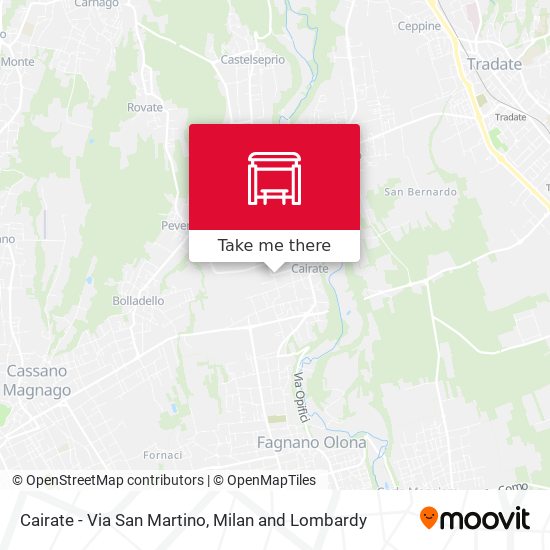 Cairate - Via San Martino map