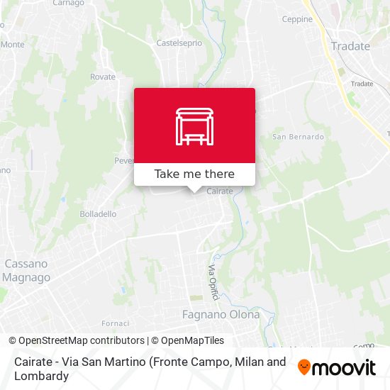 Cairate - Via San Martino map