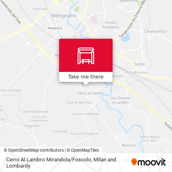 Cerro Al Lambro Mirandola / Foscolo map