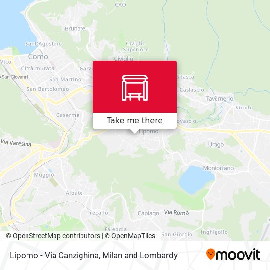 Lipomo - Via Canzighina map