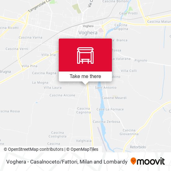 Voghera - Casalnoceto/Fattori map