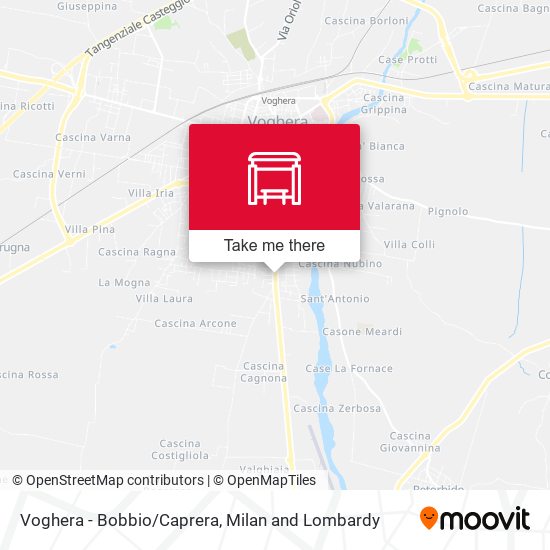 Voghera - Bobbio/Caprera map