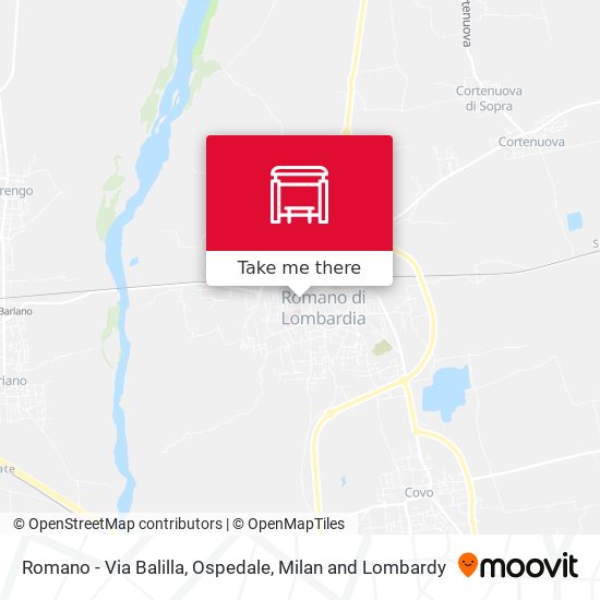 Romano - Via Balilla, Ospedale map