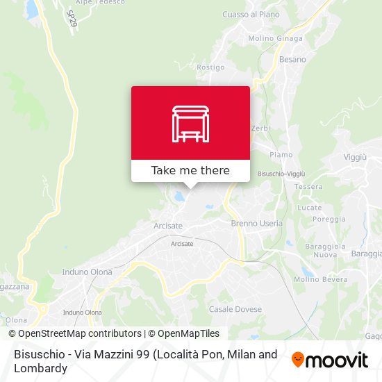 Bisuschio - Via Mazzini 99 map