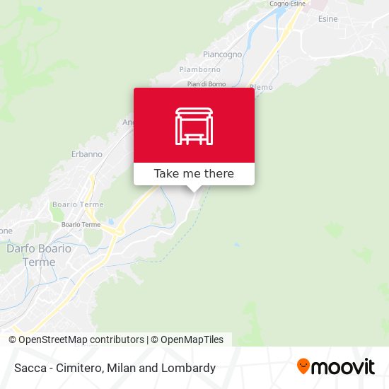 Sacca - Cimitero map