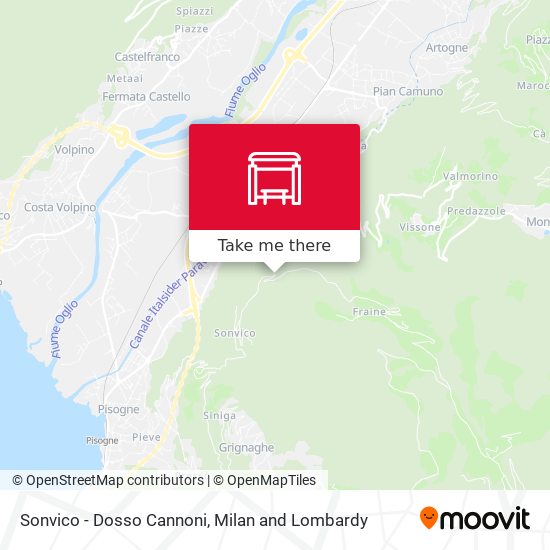 Sonvico - Dosso Cannoni map