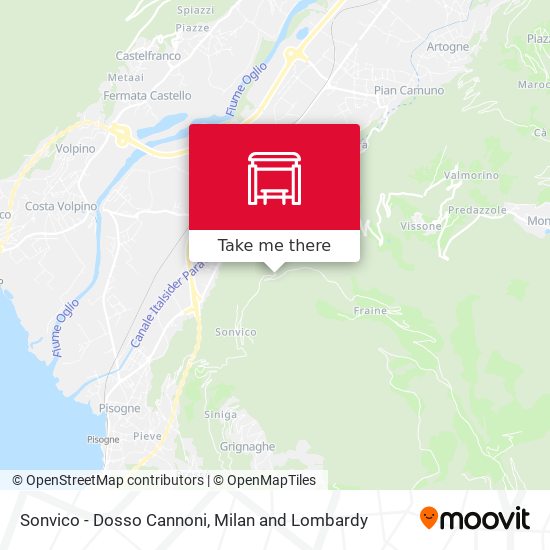 Sonvico - Dosso Cannoni map