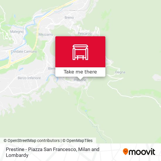Prestine - Piazza San Francesco map