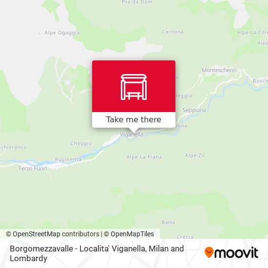 Borgomezzavalle - Localita' Viganella map