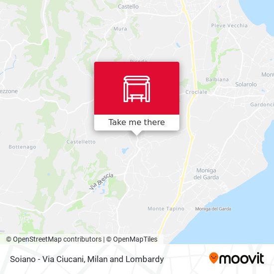 Soiano - Via Ciucani map
