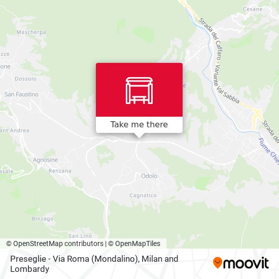 Preseglie - Via Roma (Mondalino) map