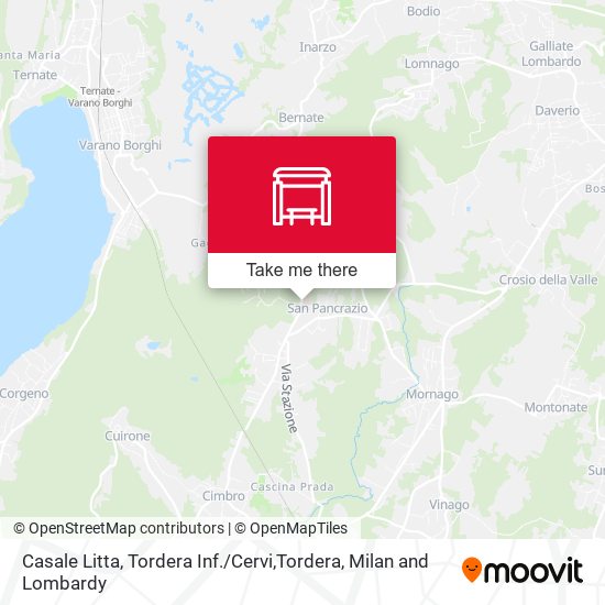 Casale Litta, Tordera Inf. / Cervi,Tordera map