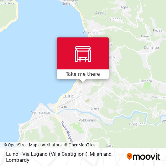 Luino - Via Lugano (Villa Castiglioni) map
