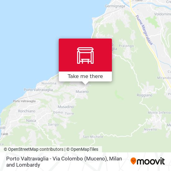 Porto Valtravaglia - Via Colombo (Muceno) map