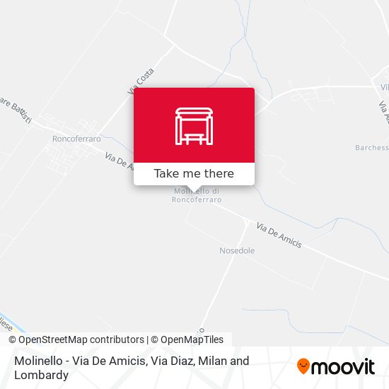 Molinello - Via De Amicis, Via Diaz map