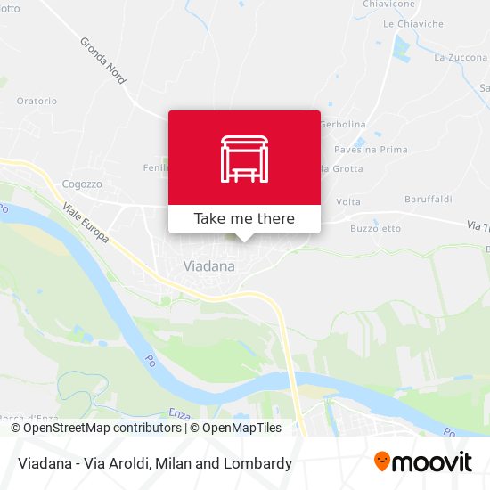 Viadana - Via Aroldi map