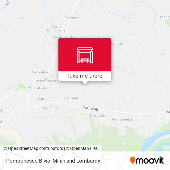 Pomponesco Bivio map