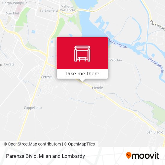 Parenza Bivio map