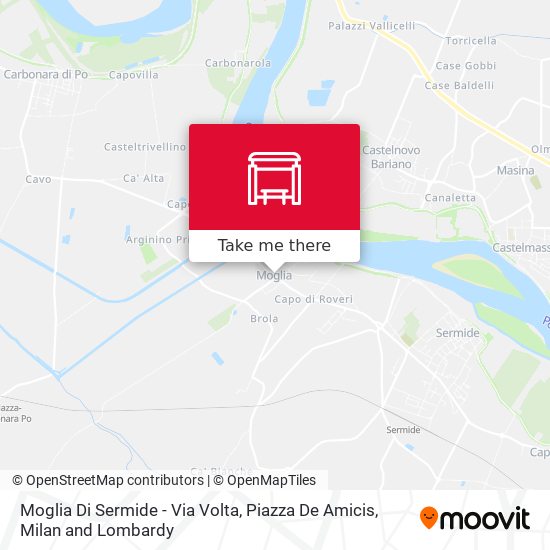 Moglia Di Sermide - Via Volta, Piazza De Amicis map