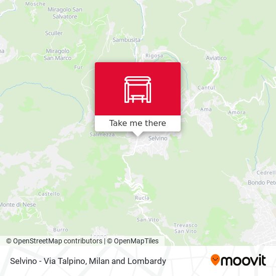 Selvino - Via Talpino map