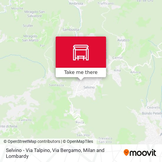 Selvino - Via Talpino, Via Bergamo map