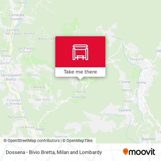 Dossena - Bivio Bretta map